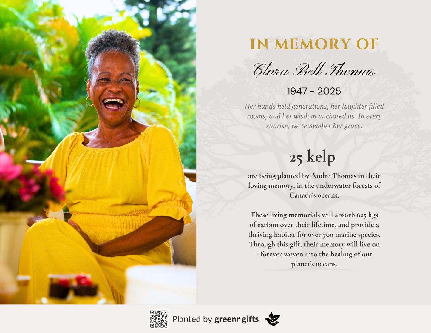 Memorialize a loved one